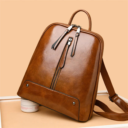 Women Leather Backpack Fashion Backpack Purse Female Travel Shoulder Bag Large Capacity School Bags for Teenage Girl Sac a Dos