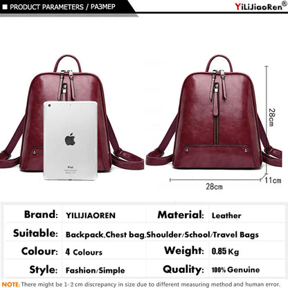 Women Leather Backpack Fashion Backpack Purse Female Travel Shoulder Bag Large Capacity School Bags for Teenage Girl Sac a Dos