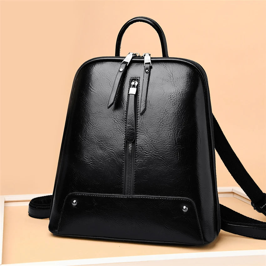 Women Leather Backpack Fashion Backpack Purse Female Travel Shoulder Bag Large Capacity School Bags for Teenage Girl Sac a Dos