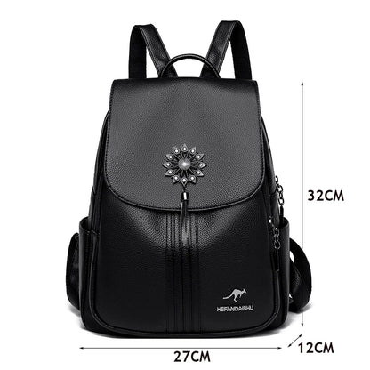 Fashion Tassel Back Pack Women High Quality Designer Backpack Brand Ladies Rucksack Travel Bagpack Large Capacity School Bags